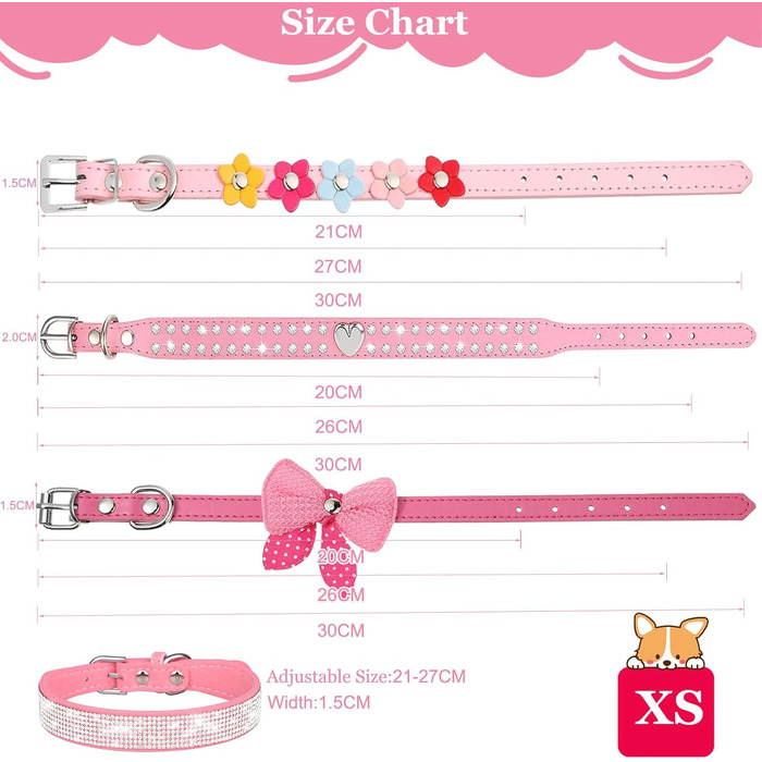 Нашийник для собак та котів Roa (XS, Рожевий) - надійний аксесуар для маленьких та середніх тварин