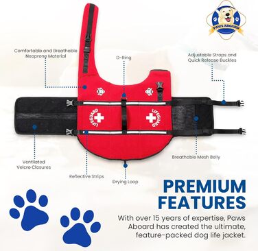Рятувальний жилет для собак Fido Pet Products, XS, червоний