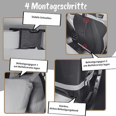 Автомобільний лежак для собак Golden Dog з ременем безпеки, 73 x 56 см, шкірозамінник, чорний