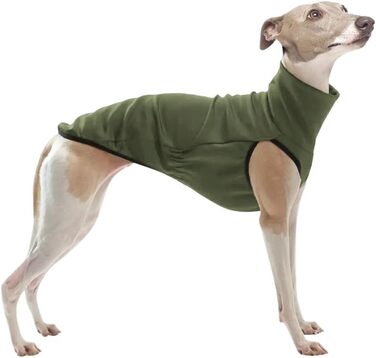 Тепла жилетка для Whippet, італійський віндгорн, одяг для собак, розмір L, Military Green