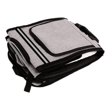 Транспортна сумка для котів, рюкзак для маленьких собак, дихаюча та розширювана сумка для тварин, сіра (з чорною основою)