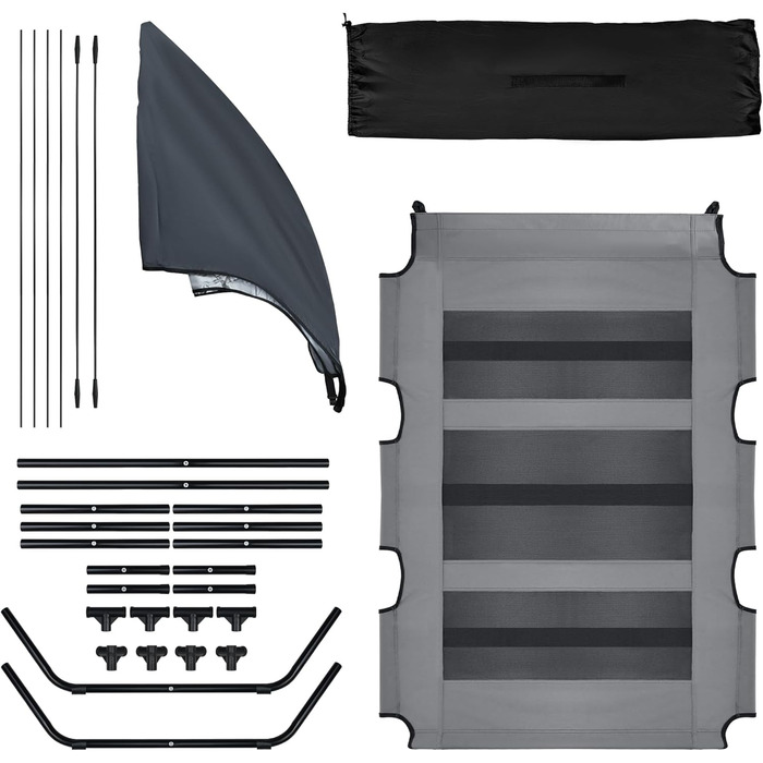 Крісло-ліжко для собак з балдахіном, лежанка для котів та собак, вуличне/домашнє, 76x61x76 см (M) / 122x92x102 см (XL)