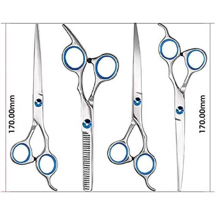 Набір для догляду за собаками CLQ: 4 ножиці з нержавіючої сталі для довгого та короткого волосся