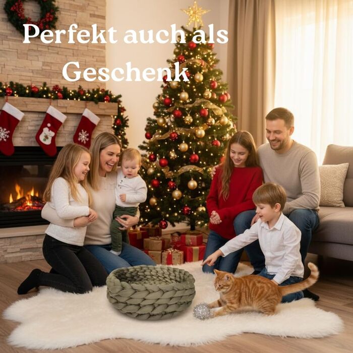 Клітка-гніздишко для котів, 40 см, зелена | Зручне ліжко-кошик для котів з бавовни, для маленьких та середніх котів | Легке, м'яке, миється