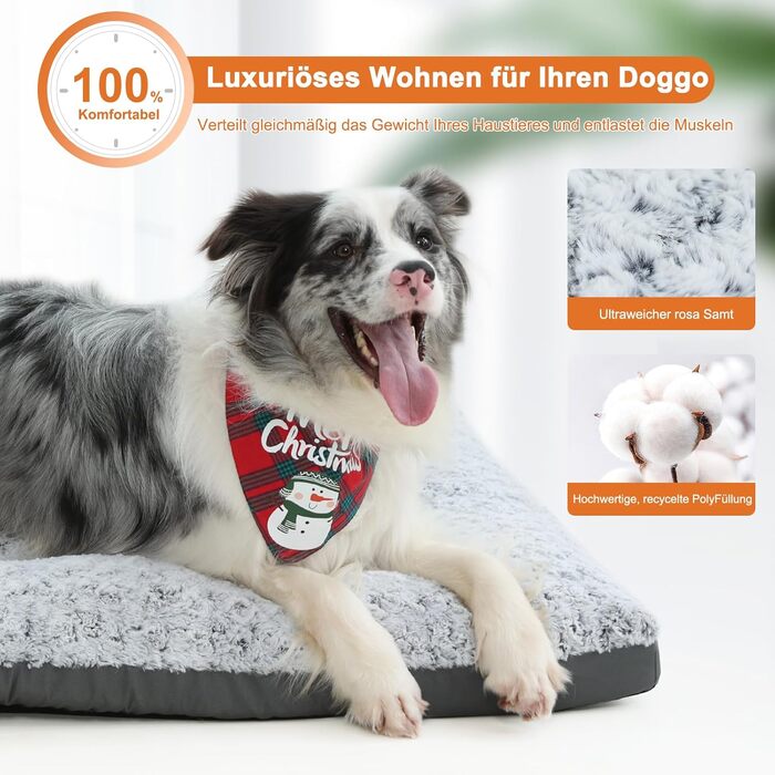 Килимок для собак Alanmond - м'який, водонепроникний, неслизький, дихаючий - сірий, 91 x 58 x 9 см