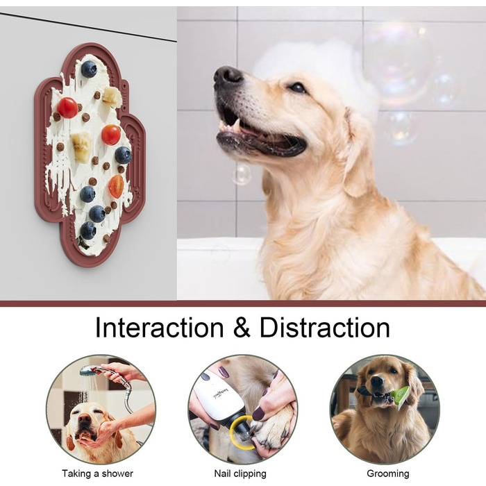 Лежак-іграшка для собак та котів OHMO Schleckmatte, 2 шт. - милий дизайн кактуса, силікон, 18x25.5 см (кораловий & вишневий)