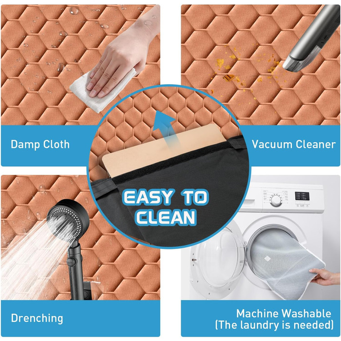 Водонепроникний килимок для собак у машину, XXL, помаранчевий - захист заднього сидіння