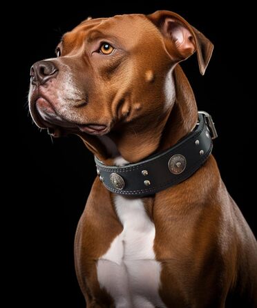 Нашийник для собак з натуральної шкіри, 5 см, чорний, розмір M (46.5-57.5 см)