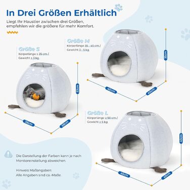 Кігтеточка-будиночок для котів, блакитна, розмір M, 40x40x35 см. Зручне ліжко з Sherpa подушкою, ідеально для дому.