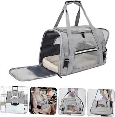 Рюкзак-переноска для тварин JOINPAYA: дихаючий матеріал, сітчасте вікно, регульований ремінь, універсальна сумка для собак та котів на подорожі, кемпінг та прогулянки