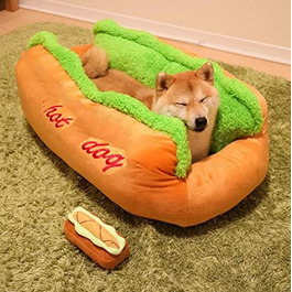 Ортопедичне ліжко для собак Коргі, зручне, з пам'яті ефекту, антистрес, кошик з плетіння, L 50 x 40 x 18 см