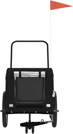 Фургон для собак Fasba: велосипедний причіп для тварин з відбивачами та прапорцем, чорний, 125 x 63 x 66 см