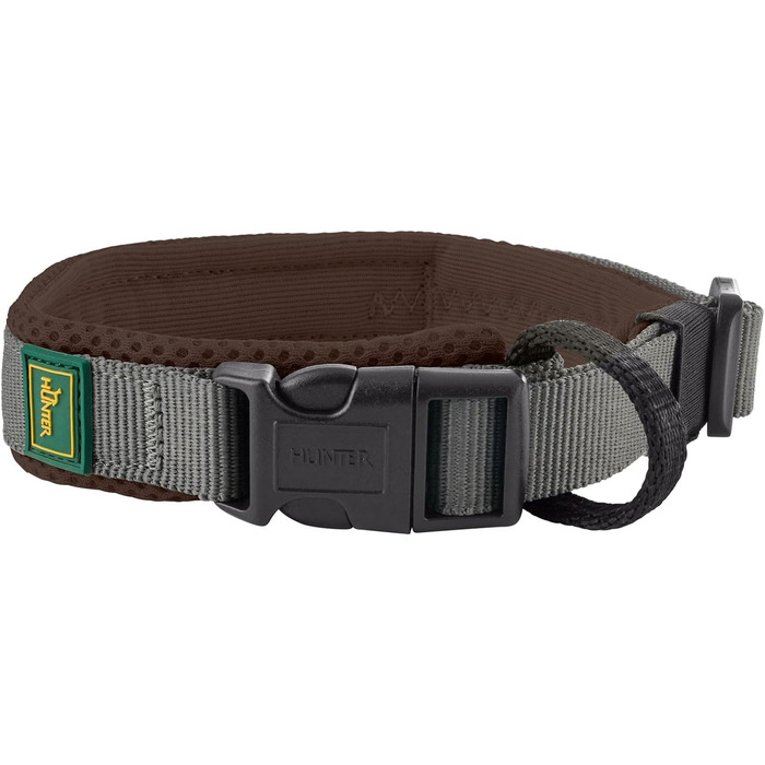 Крісло HUNTER Hasband Madon: дихаюче сітчасте полотно, міцний нейлон, гіпоалергенне, з регулюванням натягу, вбудований адресник, розмір S, коричневе