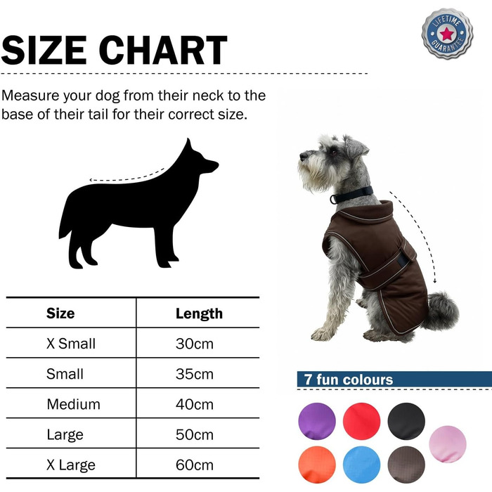 Теплий водонепроникний зимовий одяг для собак Hugglepets Arctic Armour, XS, 30 см, помаранчевий