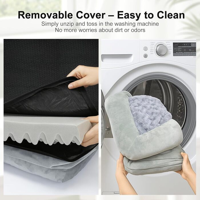 Ортопедичне ліжко для собак 90x65x18 см, сірого кольору - зручне собаче ліжко з бортиками, м'який дизайн з рожевими квітами, знімний та пральний чохол, неслизьке та водонепроникне покриття, підходить для собак середніх розмірів (L 90 x W 60 x H 18 см)