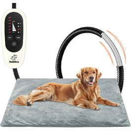 Електричний килимок для обігріву домашніх тварин (кішки та собаки), регульований, з таймером та температурою 30-55°C, M-45*45cm / XL-90*60cm