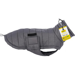 Зимовий теплий пуховик для собак, сірий, XS - водонепроникний, стильний, для маленьких собак