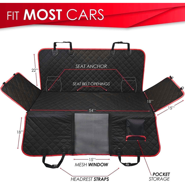 Чохол на сидіння автомобіля для собак, домашніх тварин та дітей, тип 