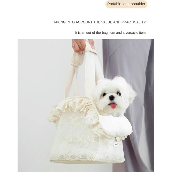 Сумка для собак і котів, рюкзак для вигулу, 33x17x27 см, 5 кг, білий