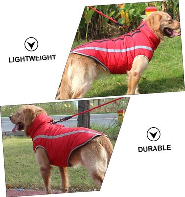 Водонепроникний дощовик для собак - дощовик для маленьких собак та цуценят (45x55 см, червоний)