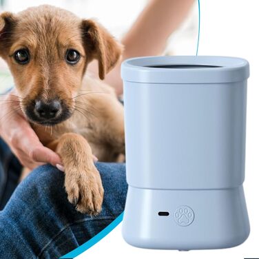 Очисник лап для собак, 2 швидкості, вологостійкий, для ванни для лап, вдома, у подорожах, на прогулянках (блакитний)