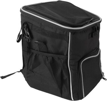 Корзина для собаки на велосипед, рюкзак для домашніх тварин та автокрісло для цуценят. Підходить для піших прогулянок, велоподорожей, кемпінгу. М'яка, розширювана, складана, для ролерів, електровелосипедів, велотримачів, котів (ЧОРНИЙ)