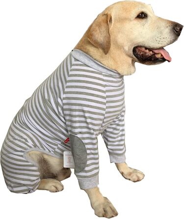 Піжама для собак, комбінезон, для собак середніх та великих порід, м'яка, дихаюча, з блискавкою