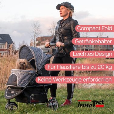 Візок для собак Innopet Allure Cheetah сірий