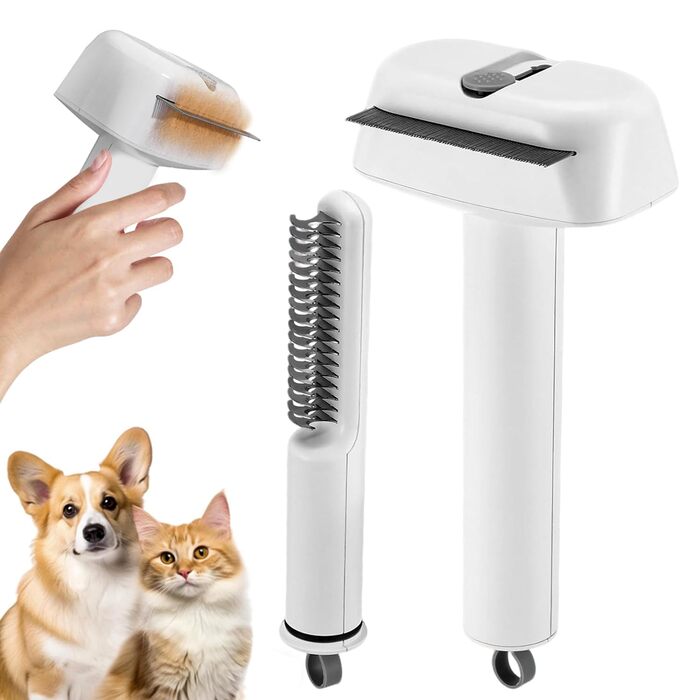 Універсальна щітка для котів та собак: видаляє підшерсток, розплутує шерсть, для щоденного догляду