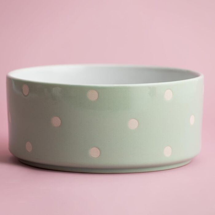 Миска для собак Mason Cash, з точками, 18 см, салатовий колір