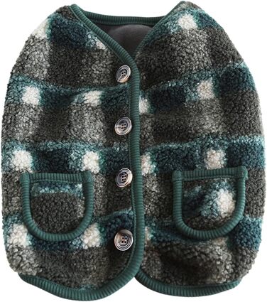 Теплий флісовий одяг для собак для великих і товстих собак, таких як Французький бульдог, коргі, мопс, бульдог, бультер'єр, шиба-іну та інші - зимова куртка розмір L (XXL: Об'єм грудей 66-70 см, темно-зелений)