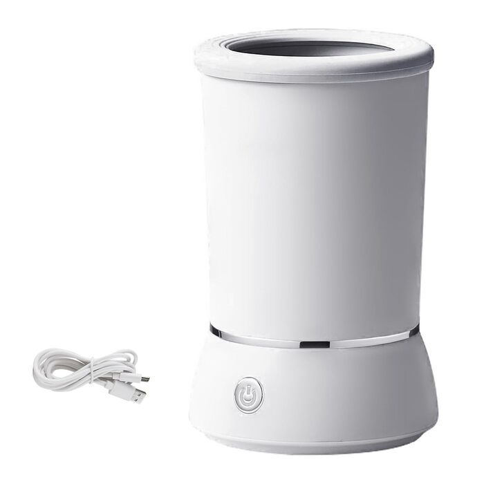 Електричний очищувач лап для домашніх тварин: автоматичний мийний набір з акумулятором, м'яка силіконова щітка для собак та котів. Білий