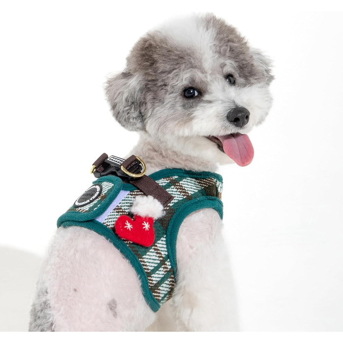 Шлейка для собак Puppia Douglas, тепла, зимова, у візерунку 