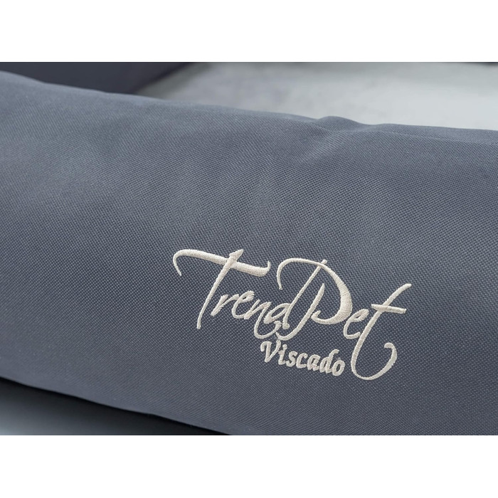 Ортопедичне собаче ліжко TrendPet Viscado сірого кольору, 100 см