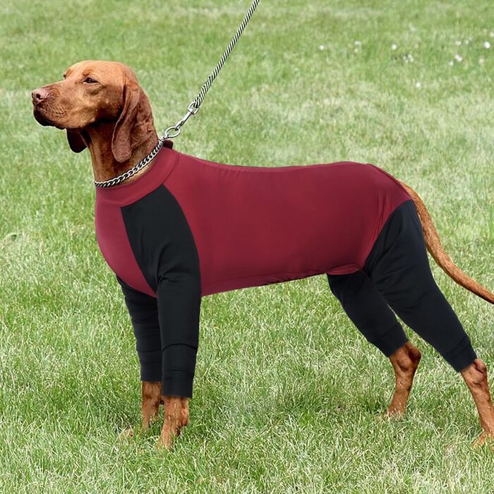 Комбінезон для собак Hjyokuso з ніжками, піжама для собак середніх порід, післяопераційний одяг для собак, червоний