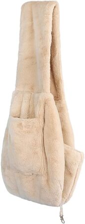 SIQITECH Сумка-переноска для собак та котів, плюшева, тепла, зимова, зручна, дихаюча, портативна, для цуценят та кошенят, бежева