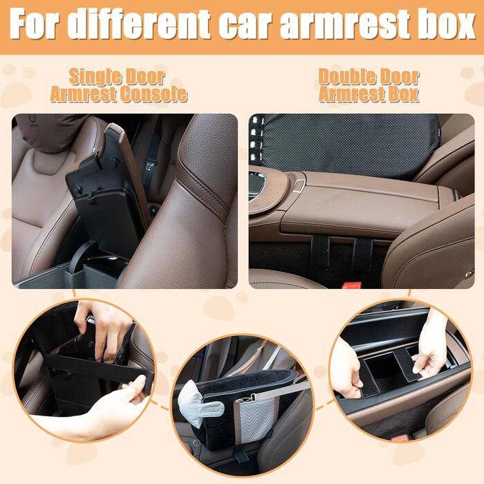 Автокрісло для собак - підставка для тварин у машину з ременем безпеки та м'яким сидінням, чорний (до 6,8 кг)