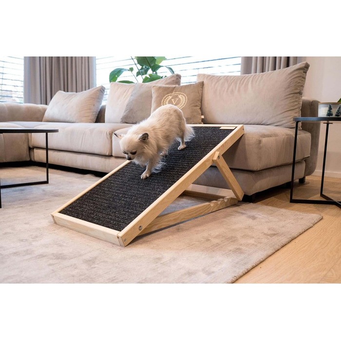 Рампа для собак і котів | Дерев'яна складана рамка для підйомів на ліжко/диван/в автомобіль | Natural