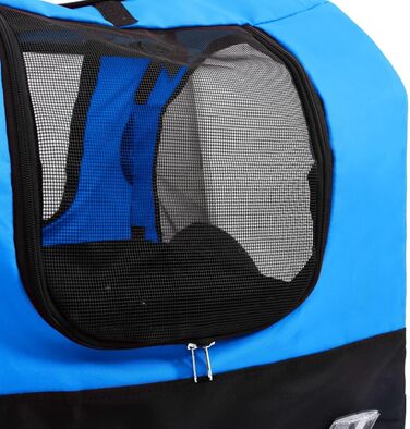 Причіп для велосипеда, 63,5x143x103 см, блакитний та чорний