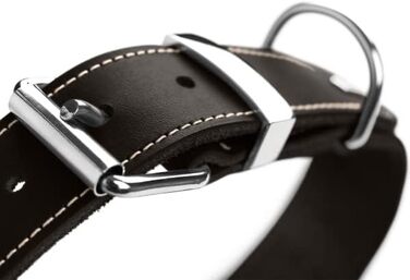 Нашийник для собак HUNTER AALBORG SPECIAL, шкіряний, міцний, комфортний, розмір M (55 см), колір cognac