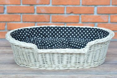 Гніздо для собак з лози e-wicker24 502-60, коричневе, 60x43x19 см (80x60x26 см, бежеве)