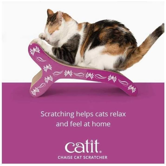 Кігтечка для котів Catit з картонної гофрованої гондоли з котячою м'ятою, S-подібної форми