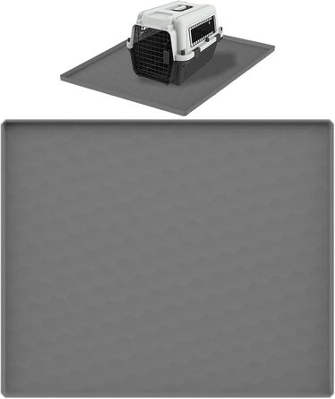 Килимок для годування собак, вологостійкий килимок під миску для тварин, великий силіконовий килимок з бортиком, 50 x 60 см, захист від бруду, килимок для цуценят