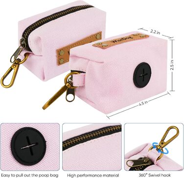 Набір повідка та нашийника для собак Wisedog: регульовані, міцні нашийники та повідці для собак маленьких, середніх та великих порід. Включає тримач для відходів (M, ) M(Нашийник: 12'-18'; Повідок: 5 ft), (XS(Нашийник: 8.5'-12'; Повідок: 4 ft), Блідо-роже