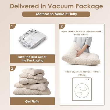 Килимок для собак великих порід, 104x68 см, XL, штучне хутро та льон, Бежевий