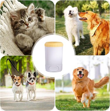 Миска для миття лап собак, очищувач лап | Миска для очищення лап собак - миска-мийка для брудних лап домашніх тварин, силіконовий пристрій для догляду за лапами маленьких, середніх та великих собак (жовтий)