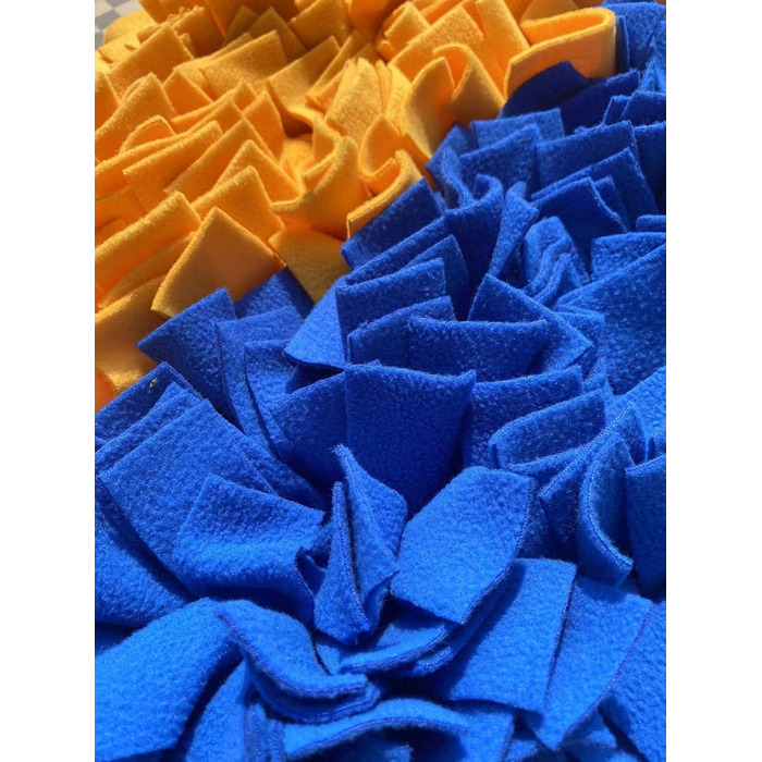 Міцна шнуркова килимок для собак великих порід, Max Stitch Design, 45 x 60 см, блакитний та жовтий кольори