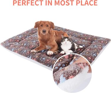 М'який теплий плед для собак та котів з фланелі, Coffee, 69 x 52 см