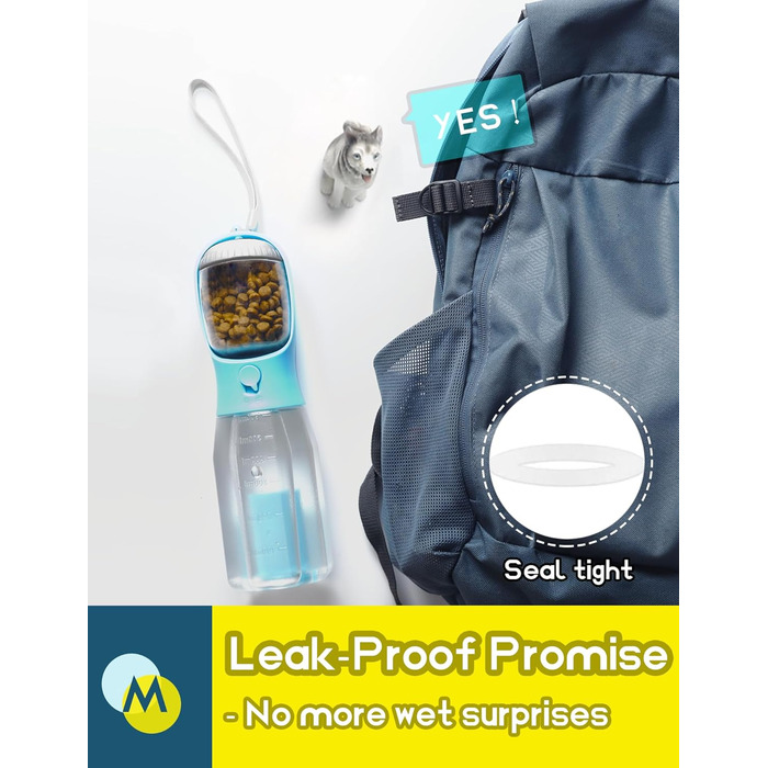 Водяна пляшка для собак MoonyMars - блакитна