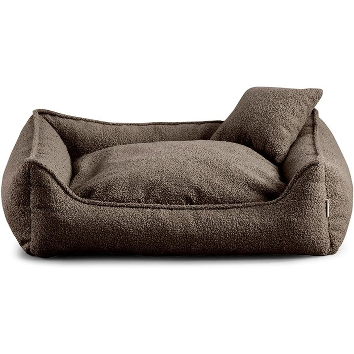 Gutekissen® лежанка для собак середнього розміру - лежанка для собак, яку можна прати - з невеликим подушкою - вибір кольору та розміру (M - 80x70, Коричневий) M Коричневий